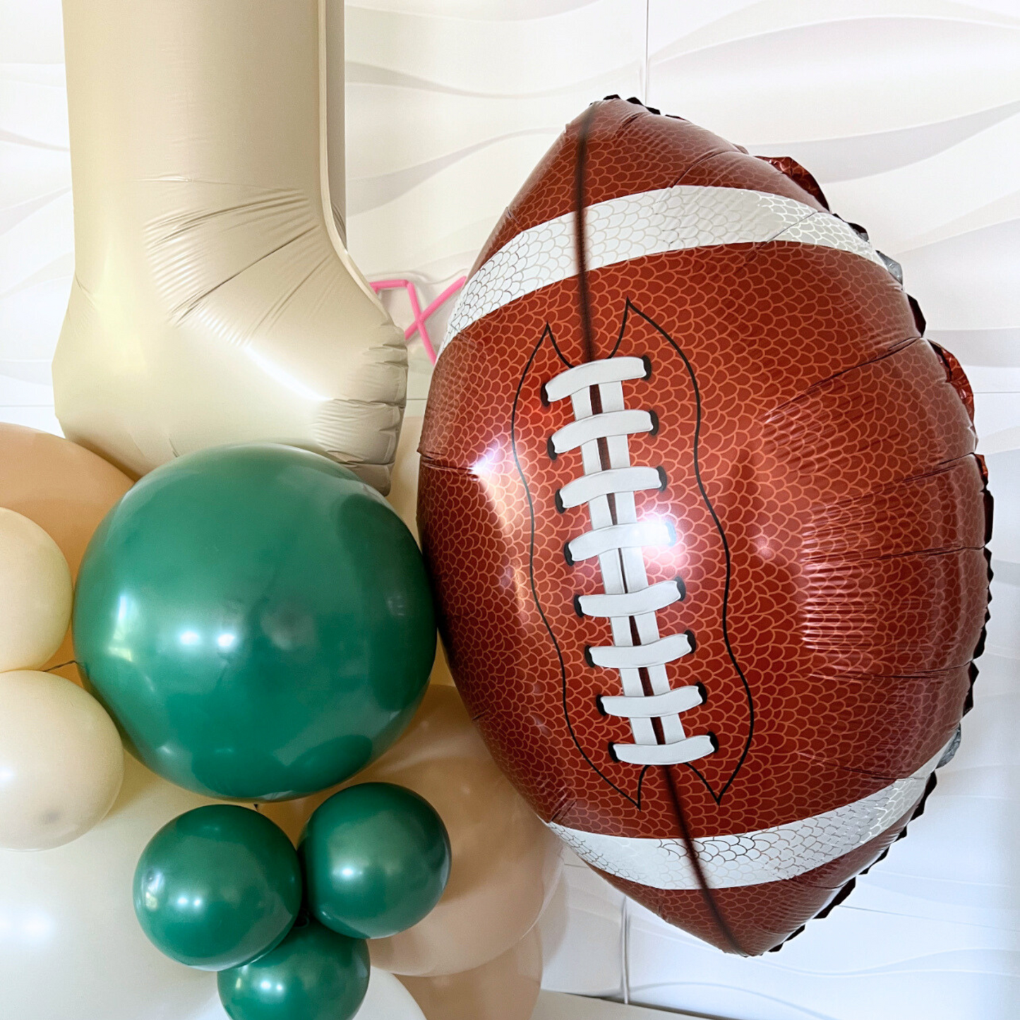 First Down Number Balloon Tower-In my football era - Football 1st Birthday Balloon column -First Down Birthday -Touchdown Party -First Down