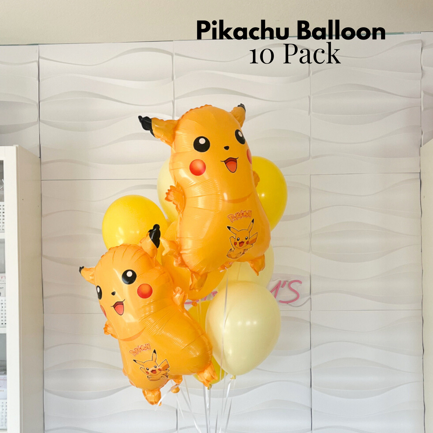 Pikachu Balloons - Pokémon Balloons - Pokémon Birthday - 10 Pack Of Balloons - Pokémon Birthday Decor - Pikachu Birthday