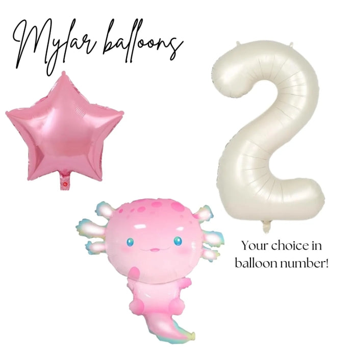 Axolotl Balloon - Axolotl Birthday - Axolotl Balloon Tower - Balloon tower - Balloons - Birthday Balloons - Under The Sea Birthday -