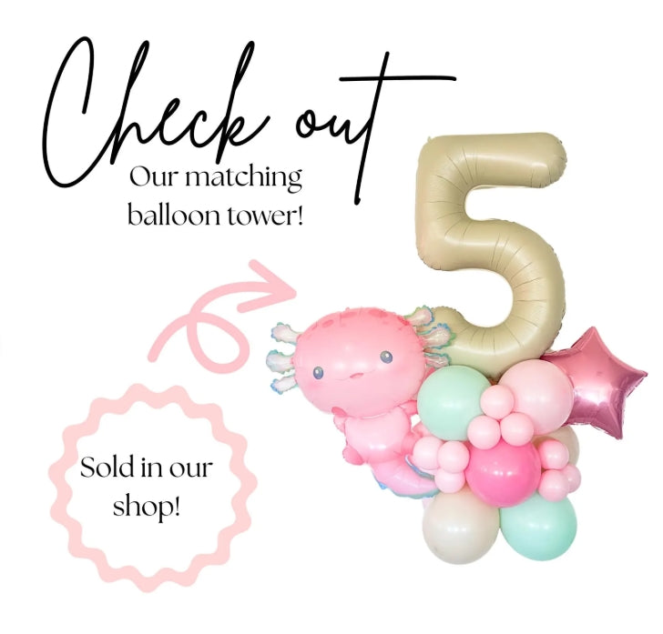Axolotl Balloon - Axolotl Birthday - Axolotl Balloon 12 pack - Balloon tower - Balloons - Birthday Balloons - Balloons - Under The Sea