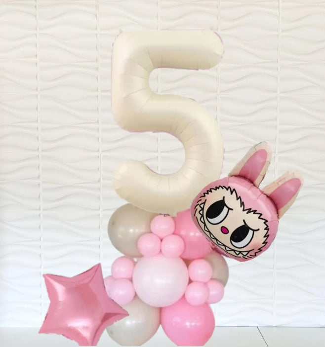 Labubu Balloon Tower - Labubu Balloons - Labubu Birthday Decor - Labubu Birthday Balloons - Labubu Party Decorations - Balloons - Labubu