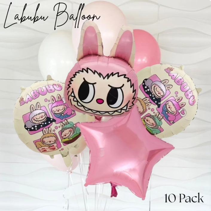 Labubu Birthday Balloons - Labubu Balloons - Labubu Balloon Bundle - 10 pack of Balloons - Labubu Birthday - Labubu Birthday Decorations