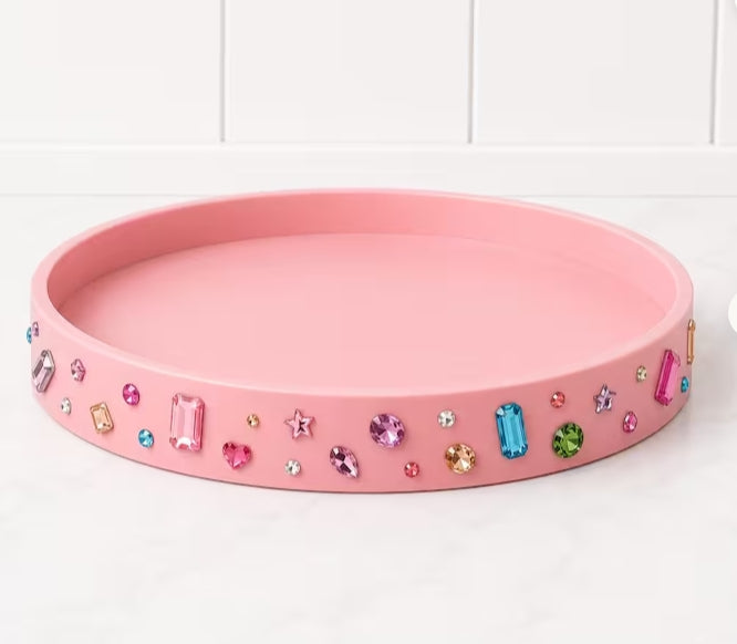 3D Printed Gem Party Tray - Gemmed Tray - Party Decor - Trays - 3D Printed Party Decor - Jeweled Party - Jeweled Decorations