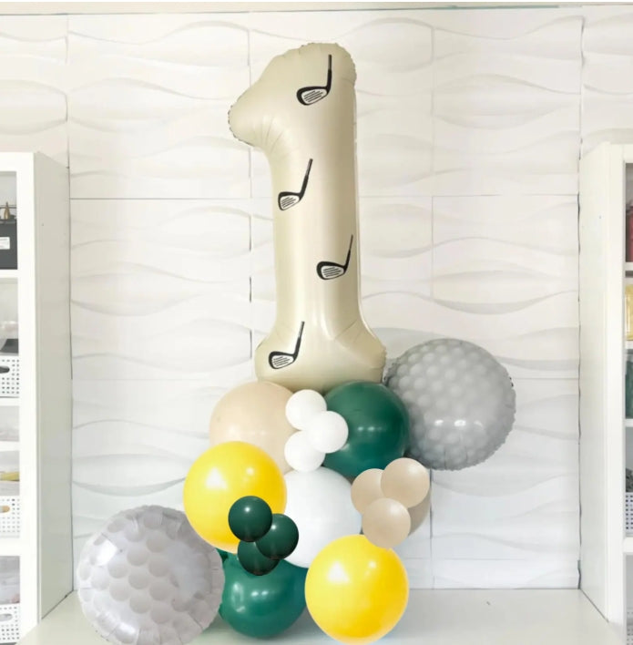 Hole In One Birthday Balloons - Hole In One - Hole In One Birthday - Golf Birthday Balloons - Golf Party - Four Birthday Party - Golf Tower