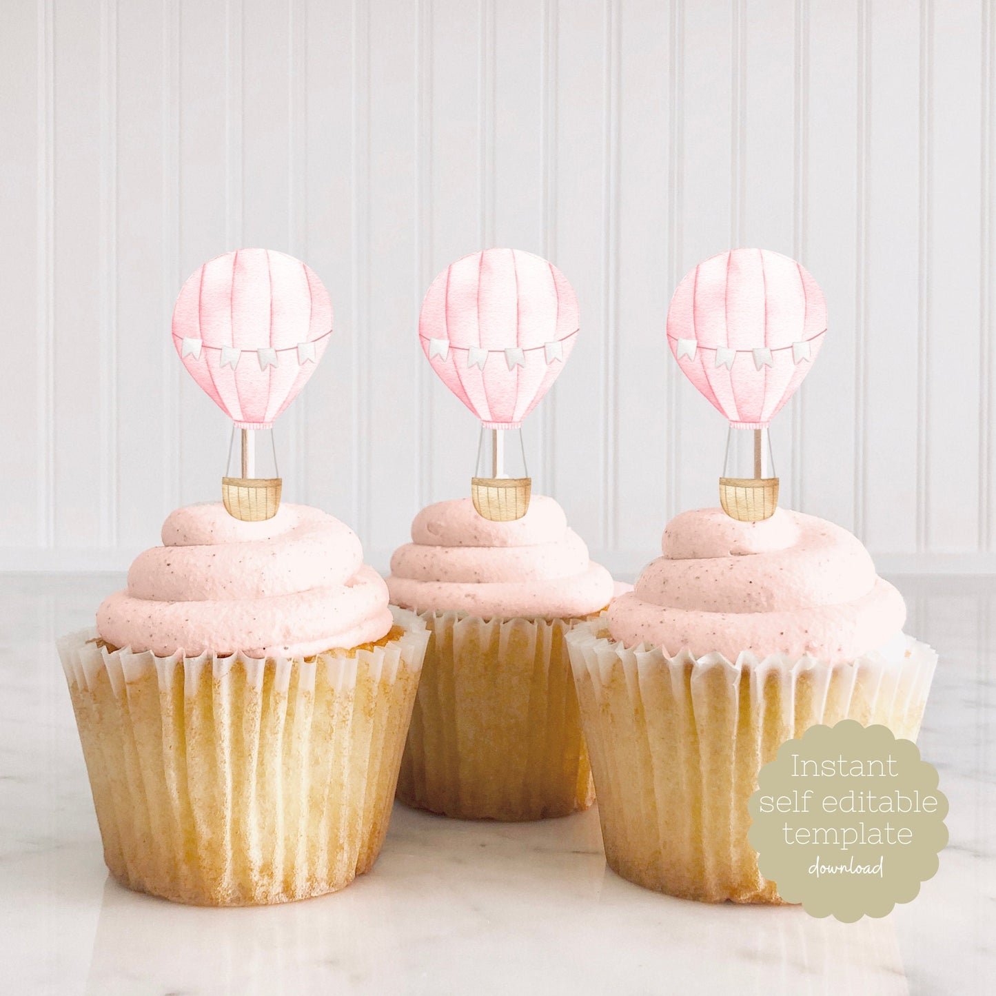 hot air balloon cupcake topper, hot air balloon decorations, oh the places baby shower decoration, hot air balloon themed birthday party