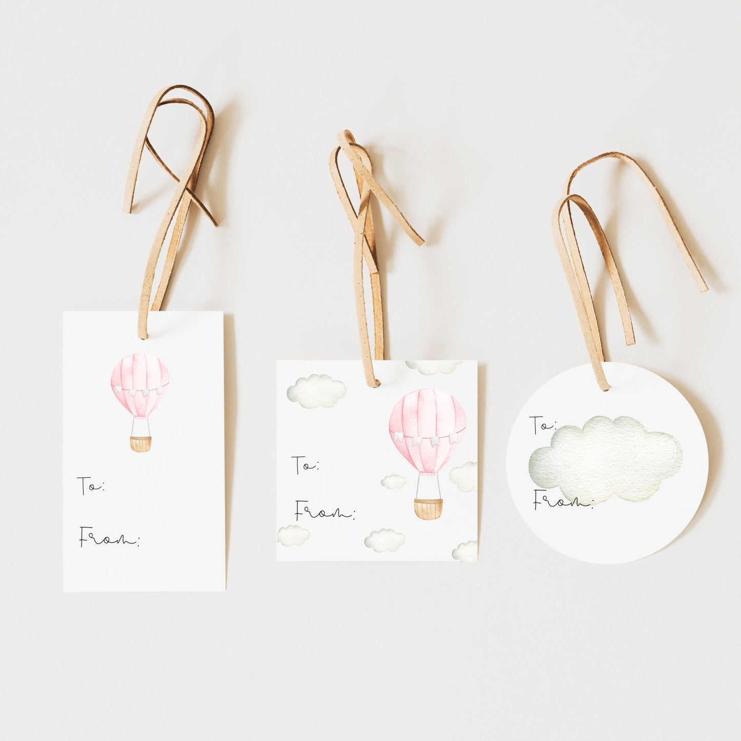 Editable Tags Instant Download, Calligraphy, Custom Tag, Hot Air Balloon gift tags, Up Up and Away.