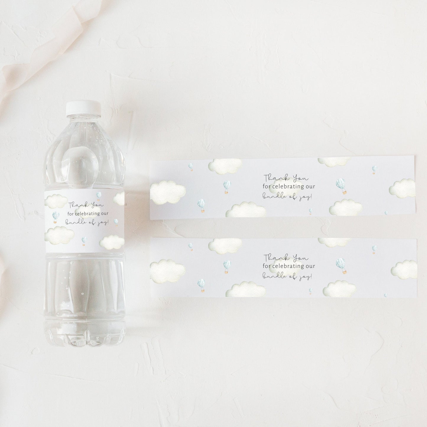 Up Up and Away theme, Personalized Pink and white Baby Shower Water Bottle Labels, Chic Custom boyl Baby Shower Table Decorations, Adventure