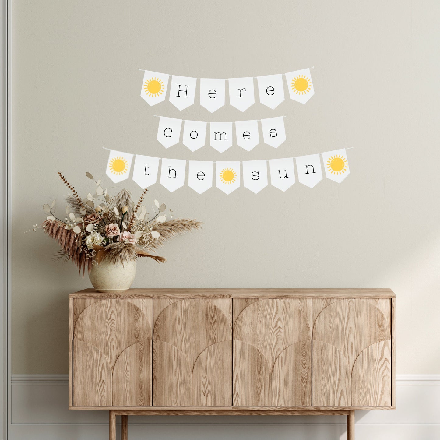 Here Comes The Sun Banner Digital Download, Sunshine Baby Shower Party, Boho Sunshine Banner, Sun Decor, Retro Sun Party, Boy Baby Shower