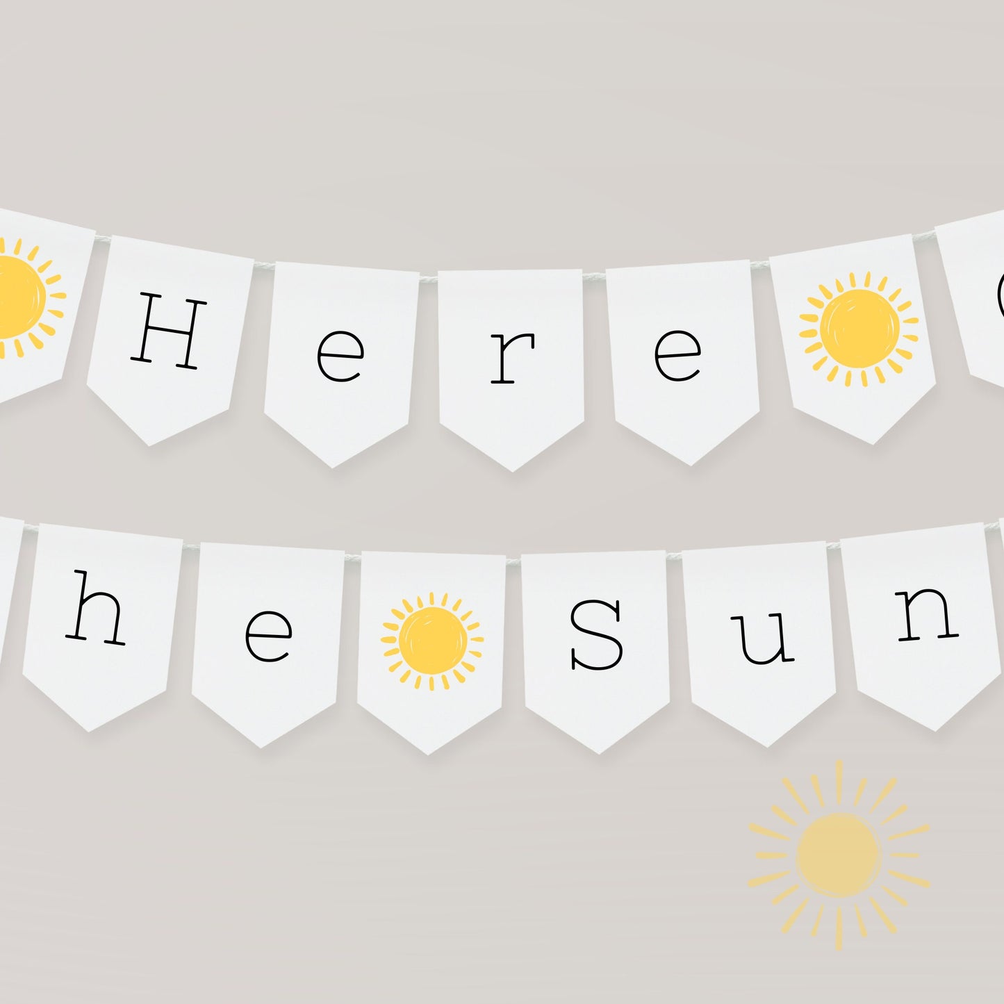 Here Comes The Sun Banner Digital Download, Sunshine Baby Shower Party, Boho Sunshine Banner, Sun Decor, Retro Sun Party, Boy Baby Shower