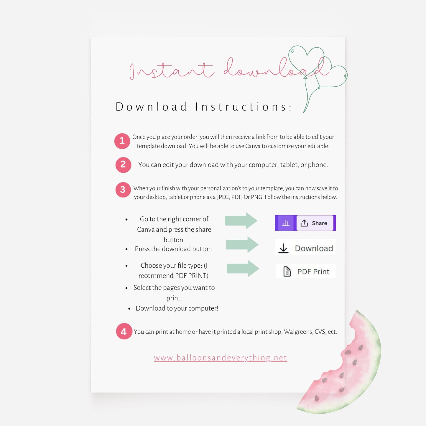 One in a Melon High Chair Banner Download- Milestone Photo Banner! Watermelon Theme - Tutti Fruity. One in a melon banner.