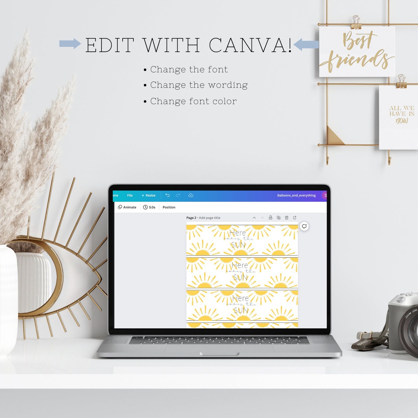 Editable Sun Baby Shower Water Bottle Labels, Here Comes The Son Baby Shower Printable Bottle Label, Sunshine Instant Download Template