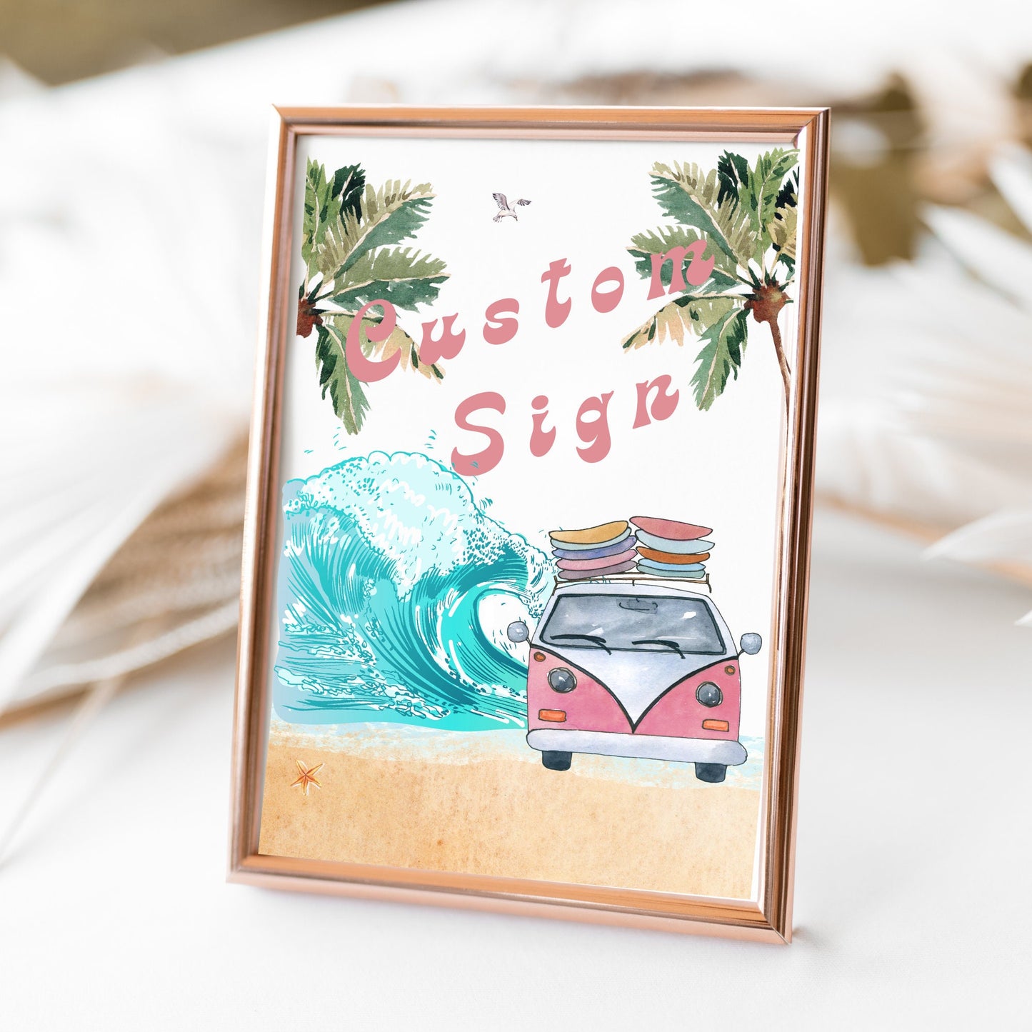 The BIG one custom sign, Gift Sign, Snack Table Sign, Custom Birthday sign, 1st birthday, Surfer party, The Big one theme birthday, Surfs up