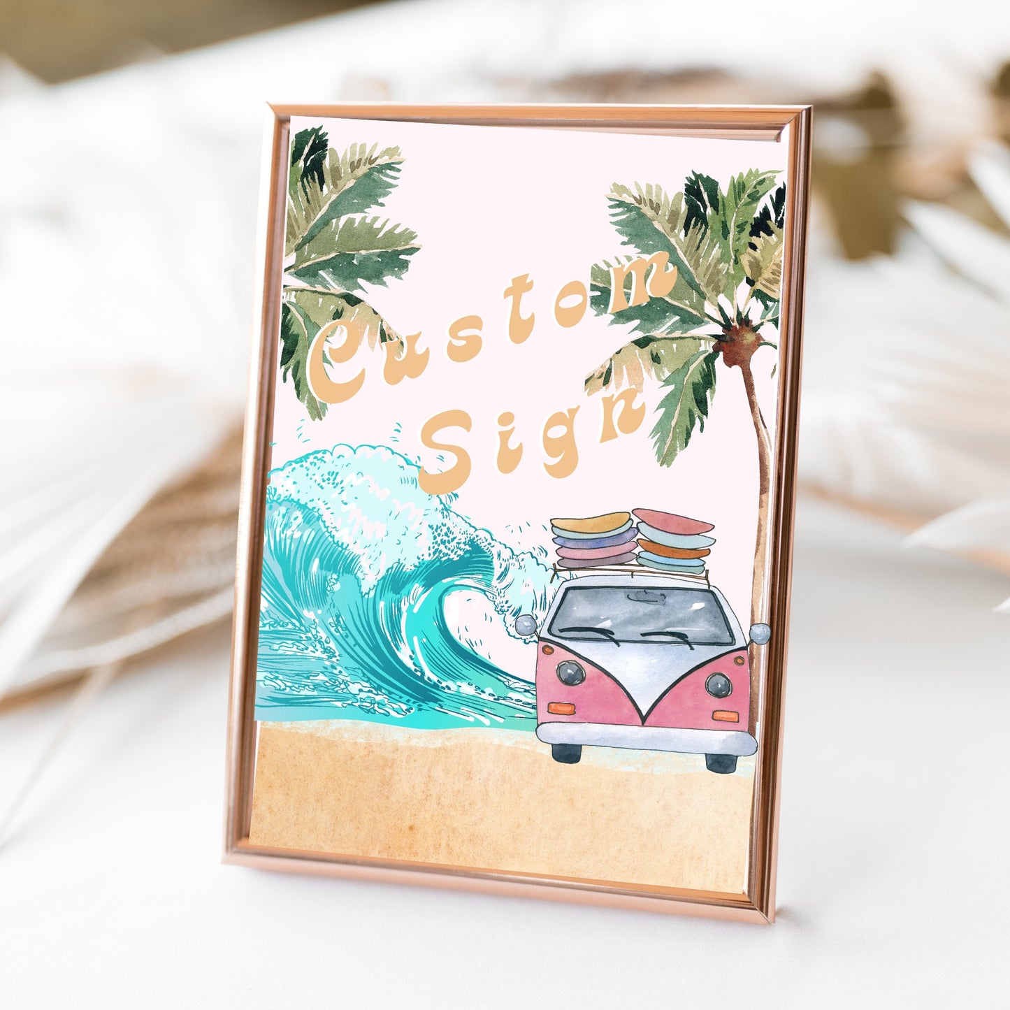 The BIG one custom sign, Gift Sign, Snack Table Sign, Custom Birthday sign, 1st birthday, Surfer party, The Big one theme birthday, Surfs up