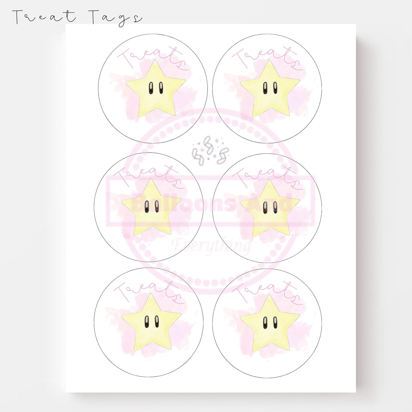 Princess Peach Treat Label l Princess Peach Birthday l Princess Peach Theme Party l Princess Peach Digital Downloads l Super Mario Theme