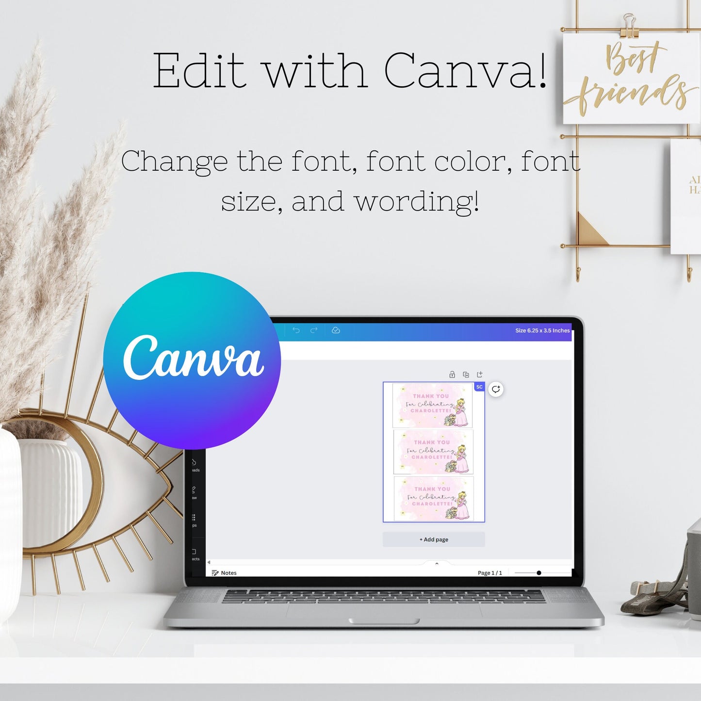 Princess Peach Chip Bag l Princess Peach treat bag l Princess Peach theme l Super Mario Birthday l Instant Download l Chip Bag l Birthday