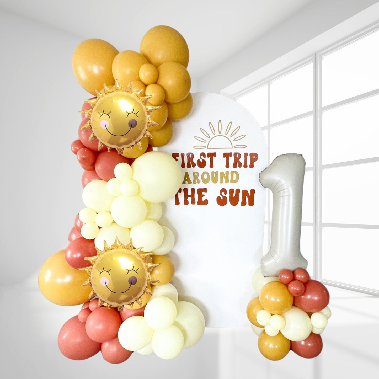 First Trip Around The Sun Balloon Number Tower l Balloons Tower l Balloons l Here Comes the SON balloons l 1st Trip around the sun tower