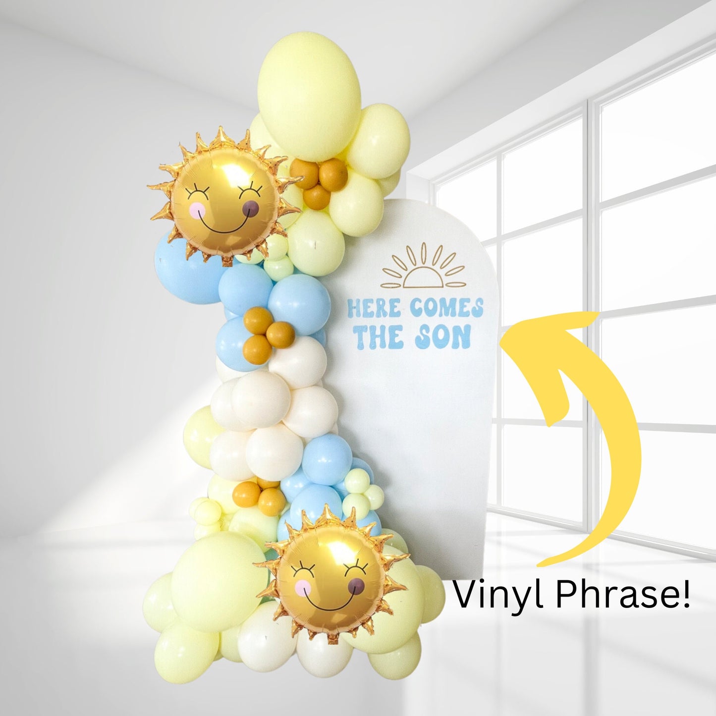 Here Comes the Sun Balloon Garland Kit, DIY, First Trip Around the Sun, Surfs Up, Birthday Decor