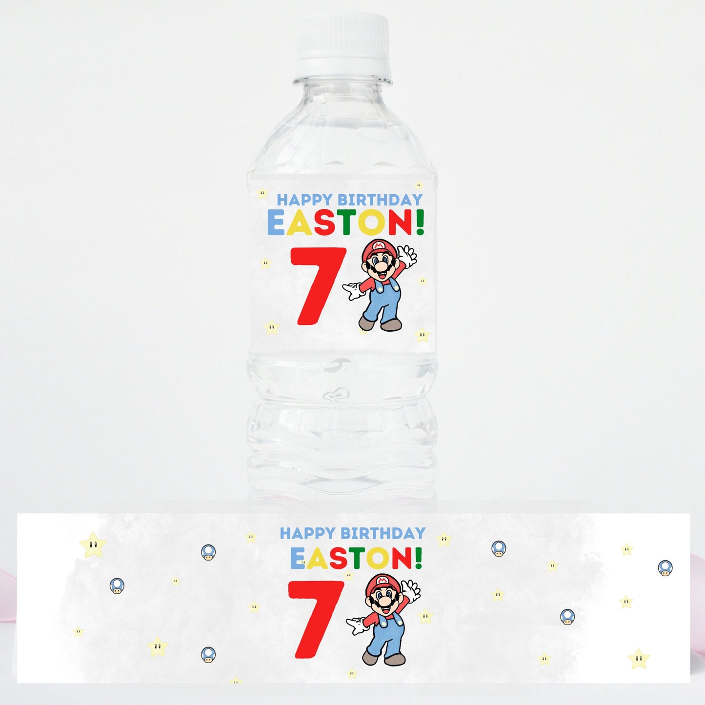 Super Mario Water bottle Label l Super Mario Label l Super Mario Party Favor l Mario Theme Party l Super Mario l Water Bottle Digital Label