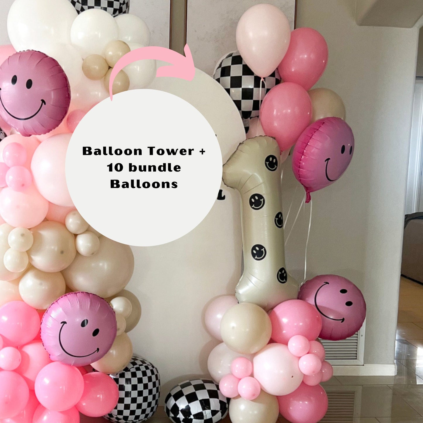 One Happy Girl Birthday Balloons - One Happy Girl Party Decor - One Happy Girl Birthday Theme - One Happy Girl - One Happy Babe -