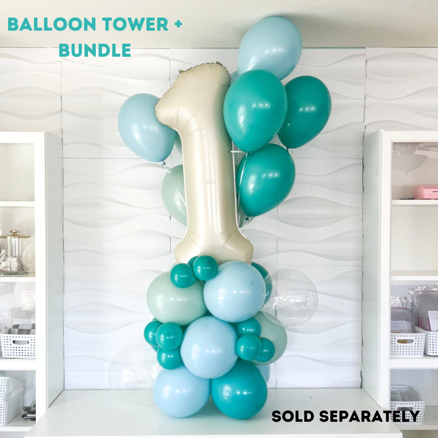 The BIG One Theme Balloon bundle, 7 balloons, Balloons decorations, Surfer 1st Birthday, The Big one 1st Birthday balloons, Surfs Up theme