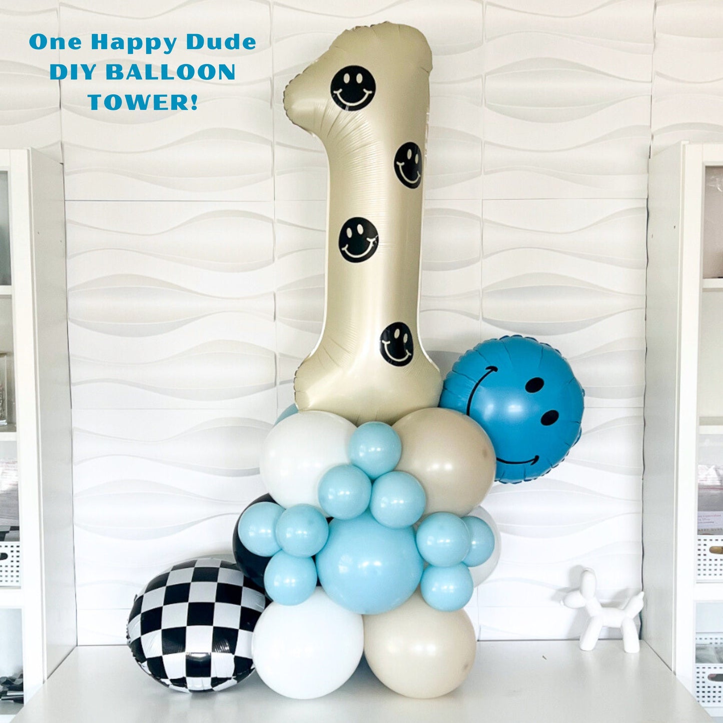 One Happy Dude Birthday Balloons - One Happy Dude Party Decor - One Happy Dude Birthday Theme - One Happy Dude - One Happy Birthday