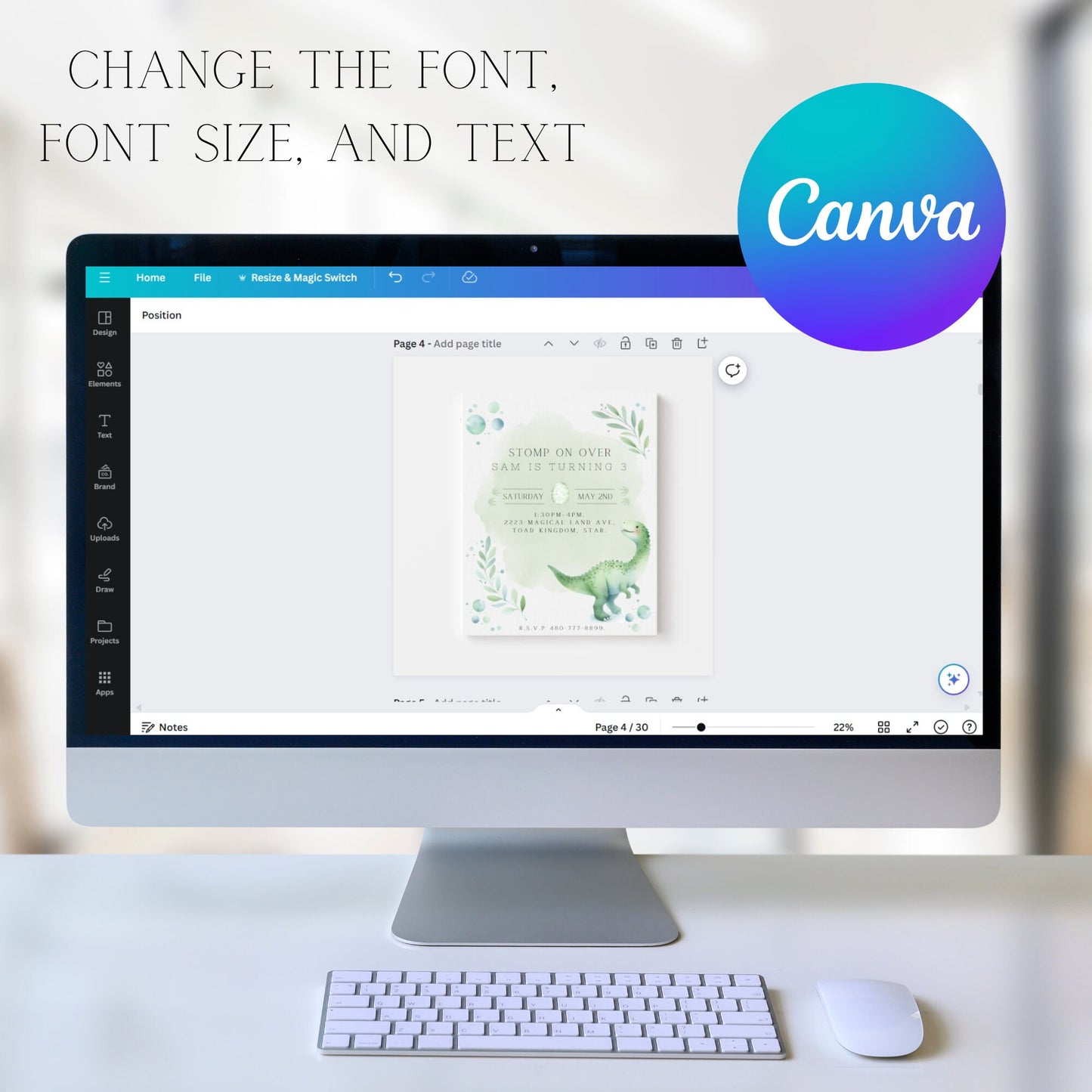 Dinosaur Welcome Sign - Water colored Dinosaur Welcome Sign - Birthday Welcome Sign - Three Rex - Dinosaur Theme Birthday - Dino Party