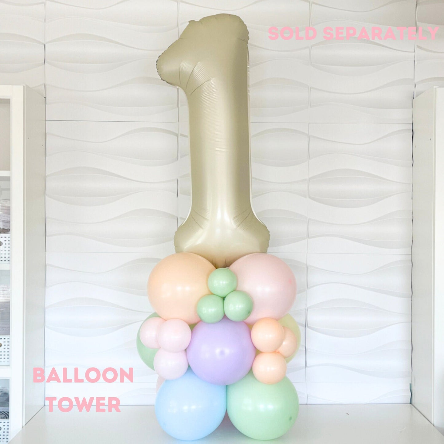 Pastel Balloons - Pastel One Happy Girl Balloons - Ice Cream Birthday - Rainbow Birthday Balloons - Girl Birthday Balloons