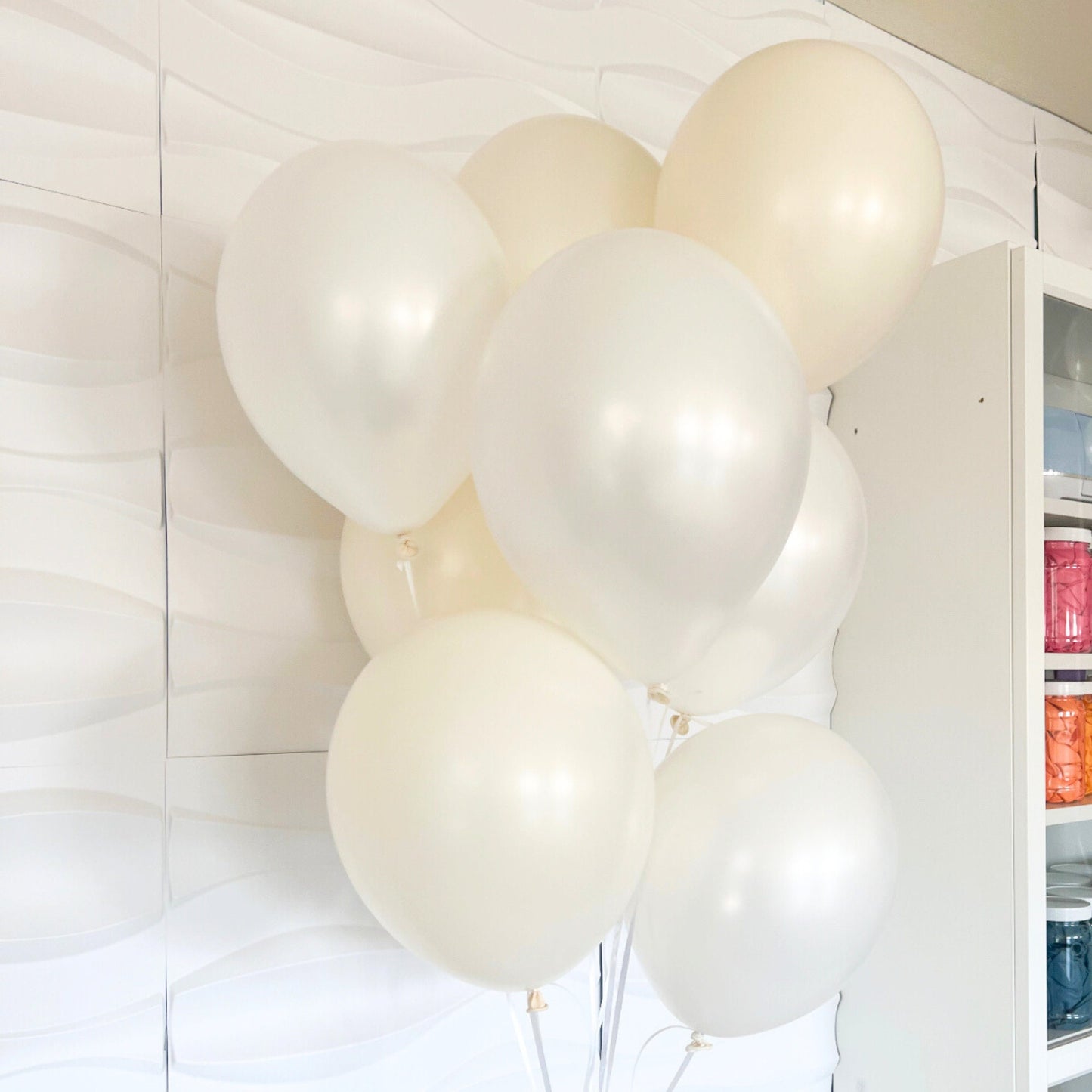 Bridal Shower Balloons - Pearl Balloons - Lace Balloons - Baby Shower Balloons - 9 Pack of Balloons - Pearls For The Girls