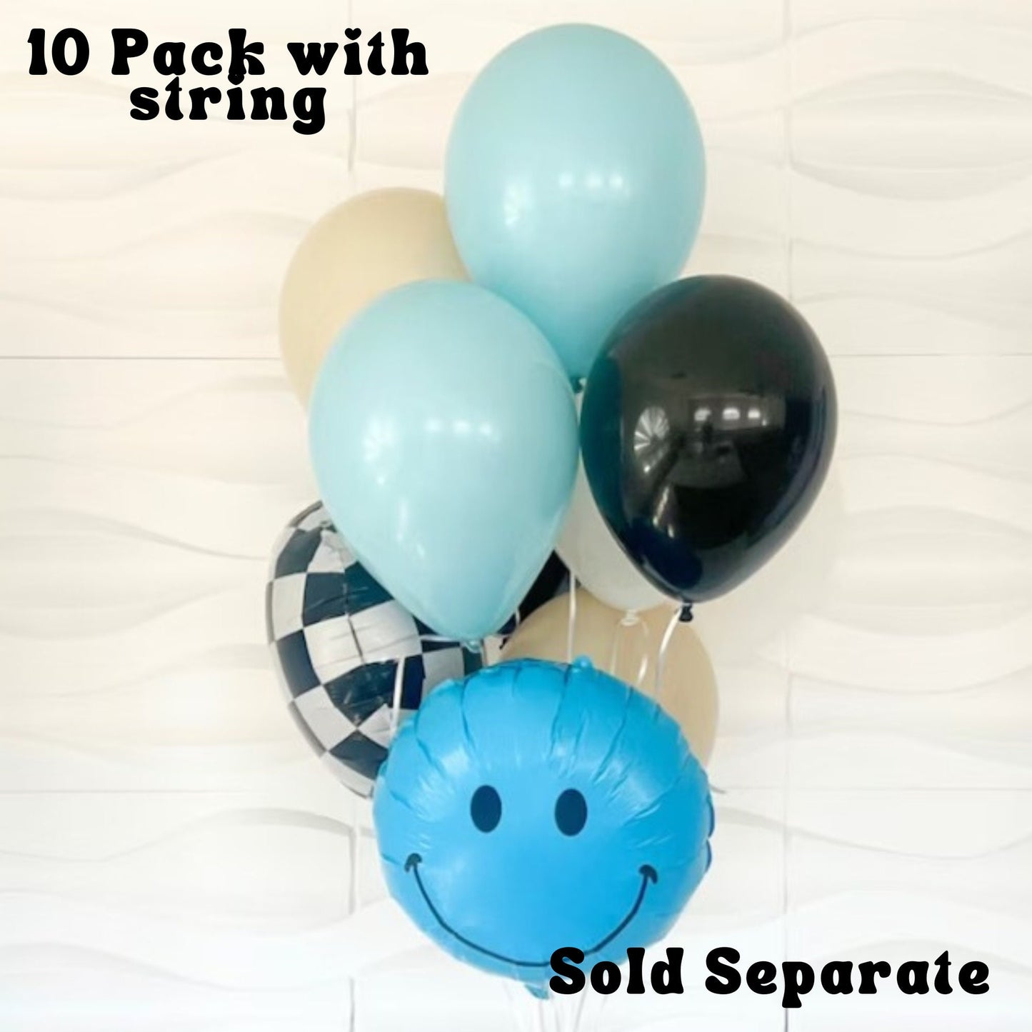 Blue Smiley Face Balloon - One Happy Dude Theme - One Happy Dude - Groovy Birthday - Happy Face Balloon - One Cool Dude Balloon - Mylar