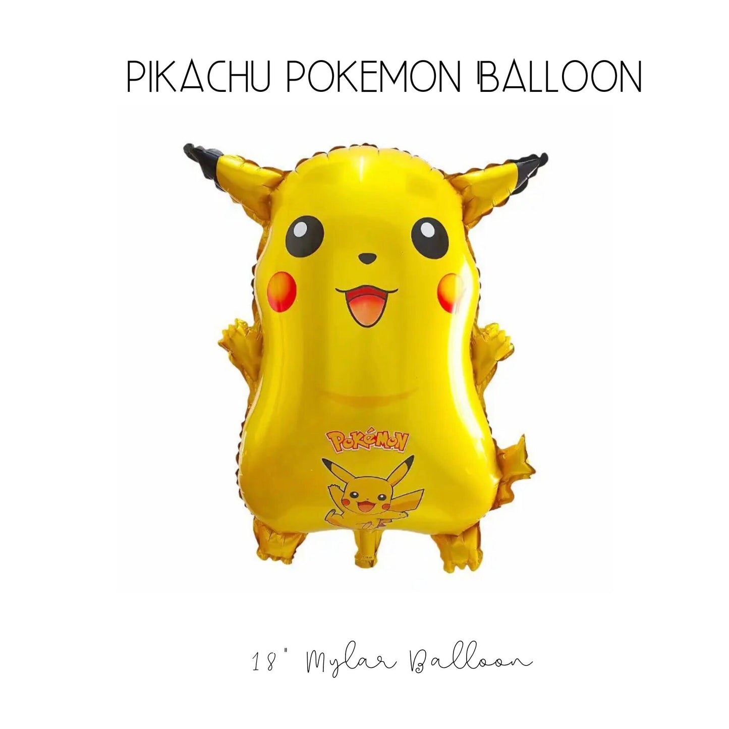 Pikachu Birthday Balloon - Pokemon Birthday Balloon - Pokemon Birthday - Pokemon Themed Birthday - Pokemon Character Balloon