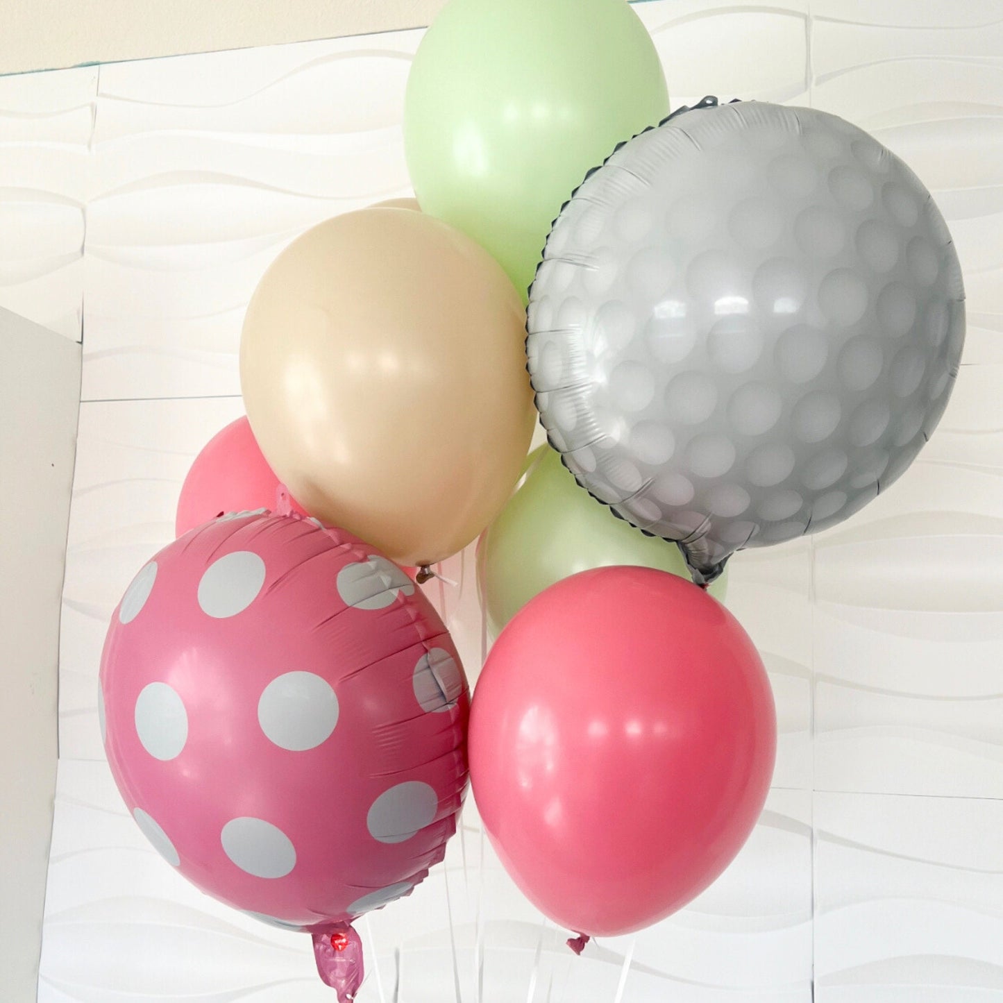 Hole In Hole Birthday Balloons - Hole In One - Hole In One Balloons - Hole In One Birthday Theme Balloon Pack - Balloon Tower - Part-tee