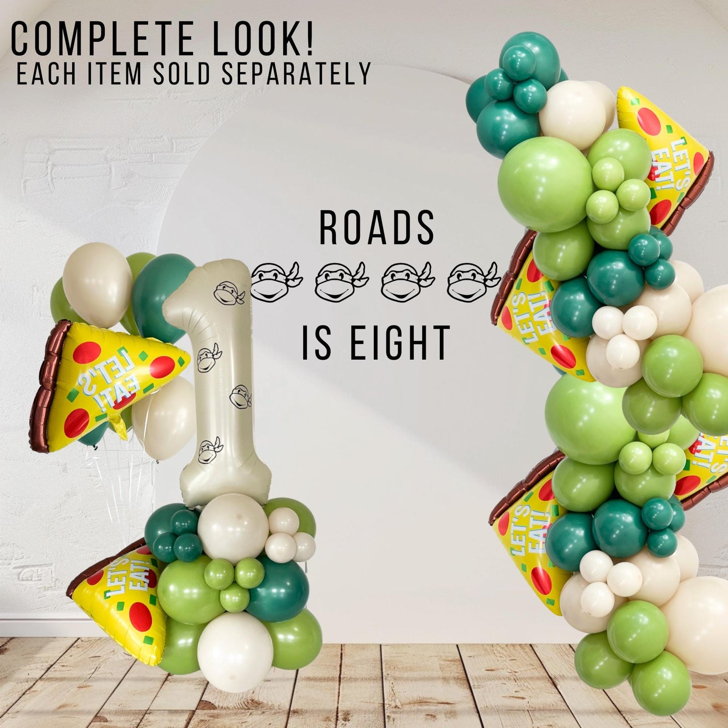 Ninja Turtle 10 Pack Of Balloons - Ninja Turtle Balloons - Ninja Turtle Birthday - Ninja Turtle - TNT Themed Birthday