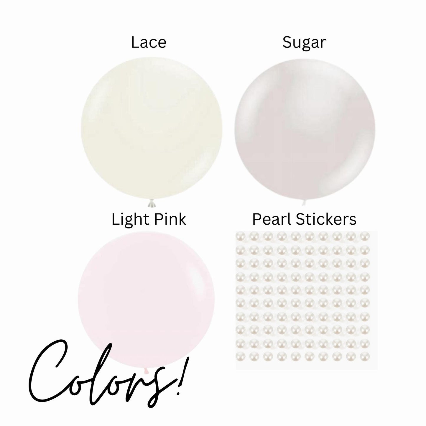 Pearl 10 Pack Of Balloons - Pearl Balloons - Pearls and Prosecco -Petals and Pearls - Pearl Bridal Shower - Diamond Balloons - Pearl Theme