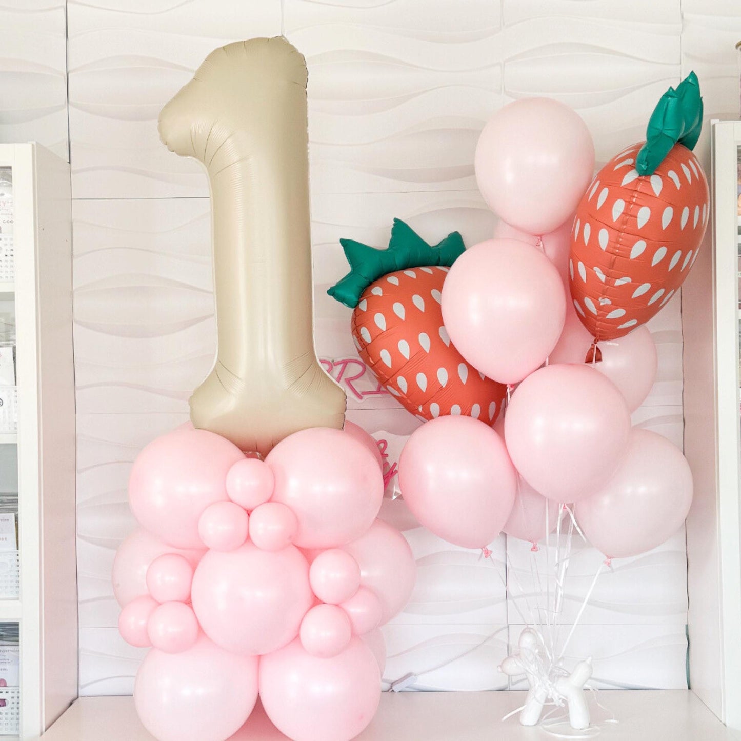 Berry First Birthday Balloons - Number Balloon 10 Pack - Berry First Birthday -Strawberry Birthday - Strawberry Birthday Party- Berry 1st