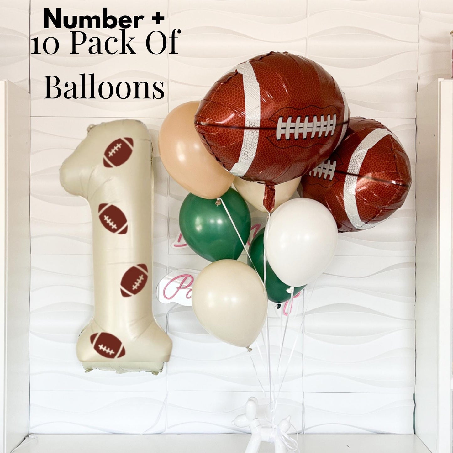 First Down Balloon Pack -In my football era - Football 1st Birthday Balloon column -First Down Birthday -Touchdown Party -First Down -
