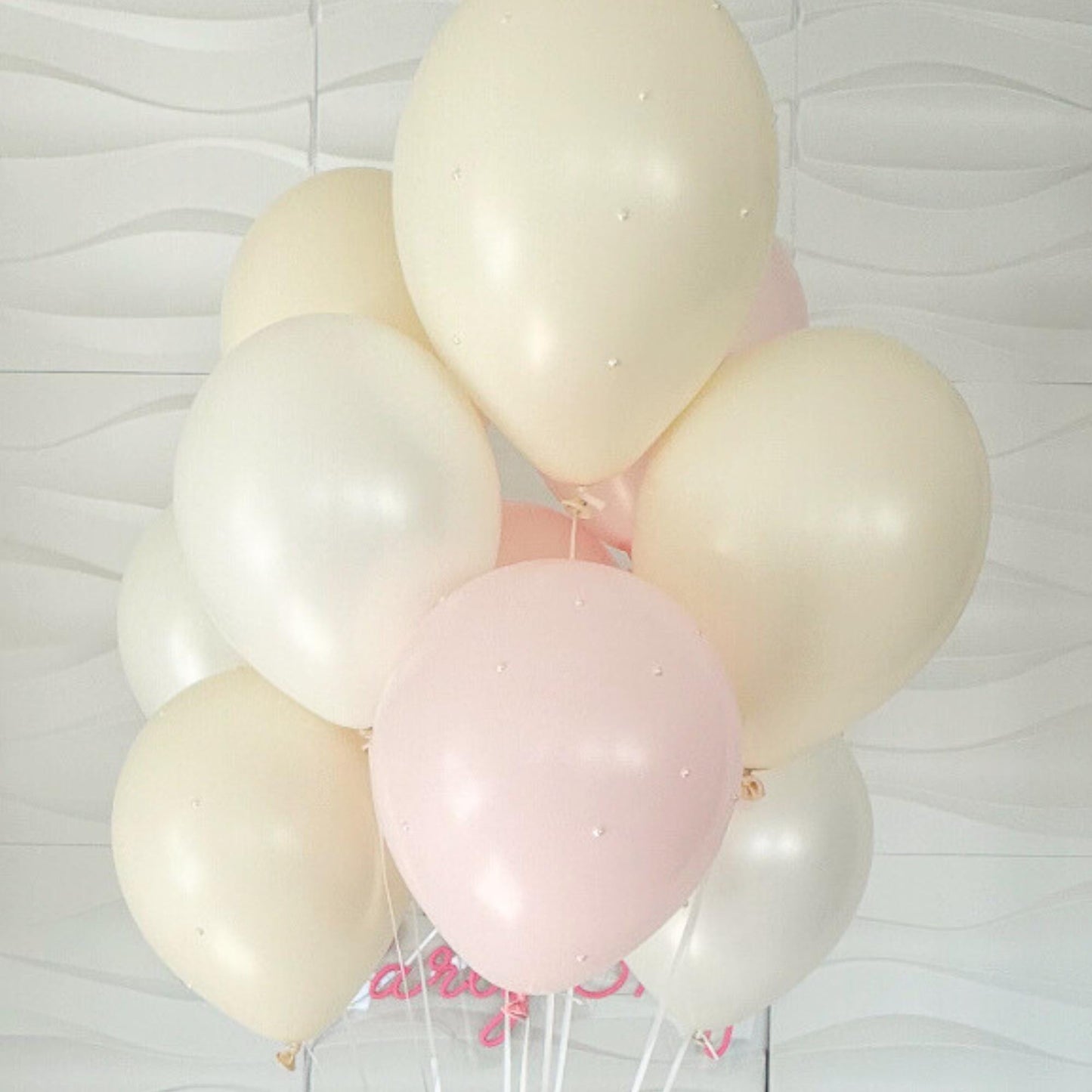 Pearl 10 Pack Of Balloons - Pearl Balloons - Pearls and Prosecco -Petals and Pearls - Pearl Bridal Shower - Diamond Balloons - Pearl Theme
