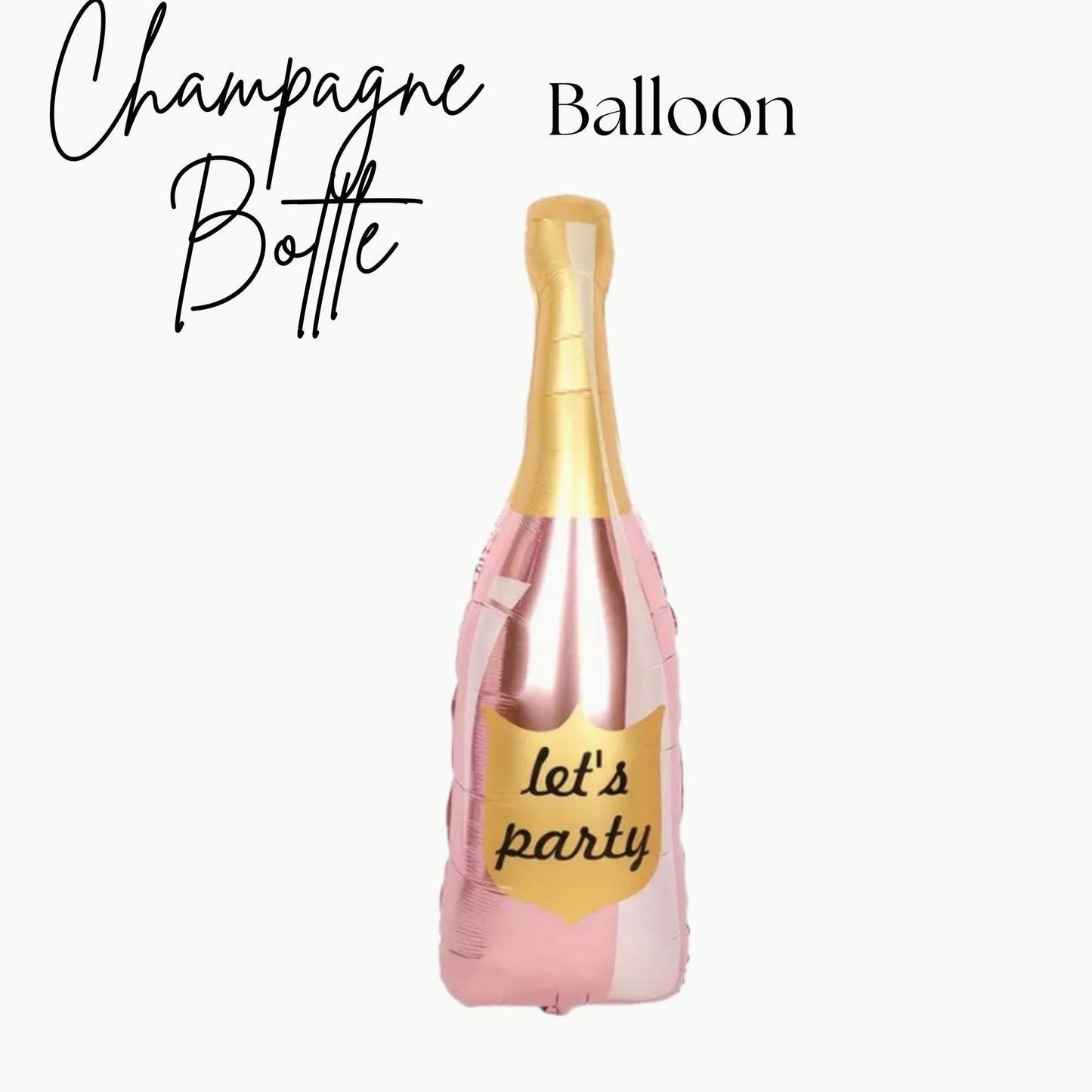 Rose Gold Mylar Champaign Balloon - Champaign Balloon - Champaign Party Decor- Bachelorette Balloons - Bridal Shower Balloons - Party Decor