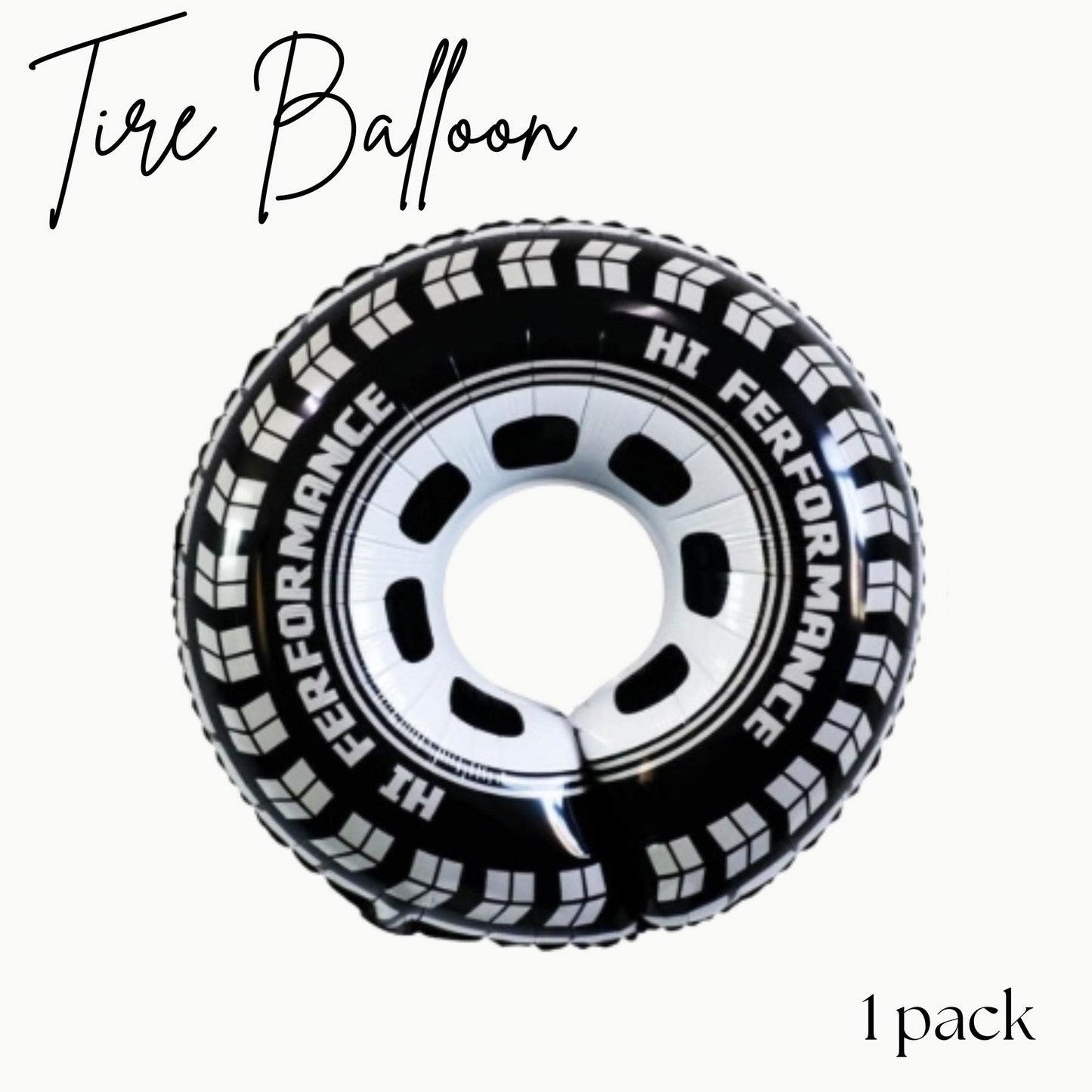 Tire Balloon Pack - Two Fast - Fast One - 1st Lap - Race Car Balloons - Two Fast Balloons - Tire Balloons - 1st Lap Balloons - Two Pack