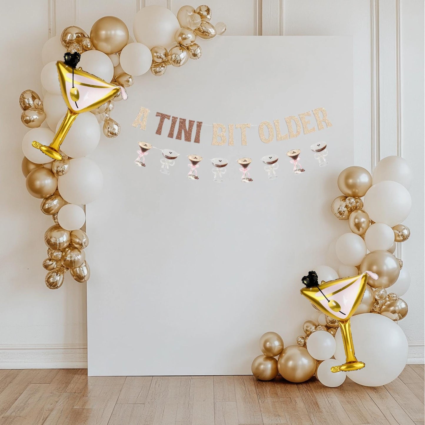 Martini Mylar Balloon Two Pack - Martini Balloon - Martini Party - Martini Birthday Party Decor - A Tiny Bit Older -A Tiny Bit Older Balloon