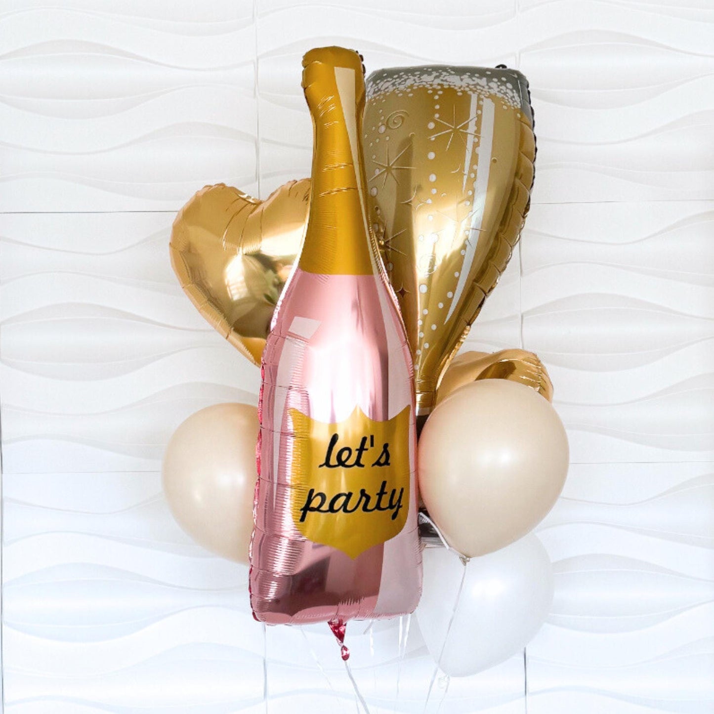 Champaign Glass Balloon 10 Pack - Champaign Balloon - Bachelorette Balloon - Champagne Bottle Balloon - Champagne Bottle Balloon