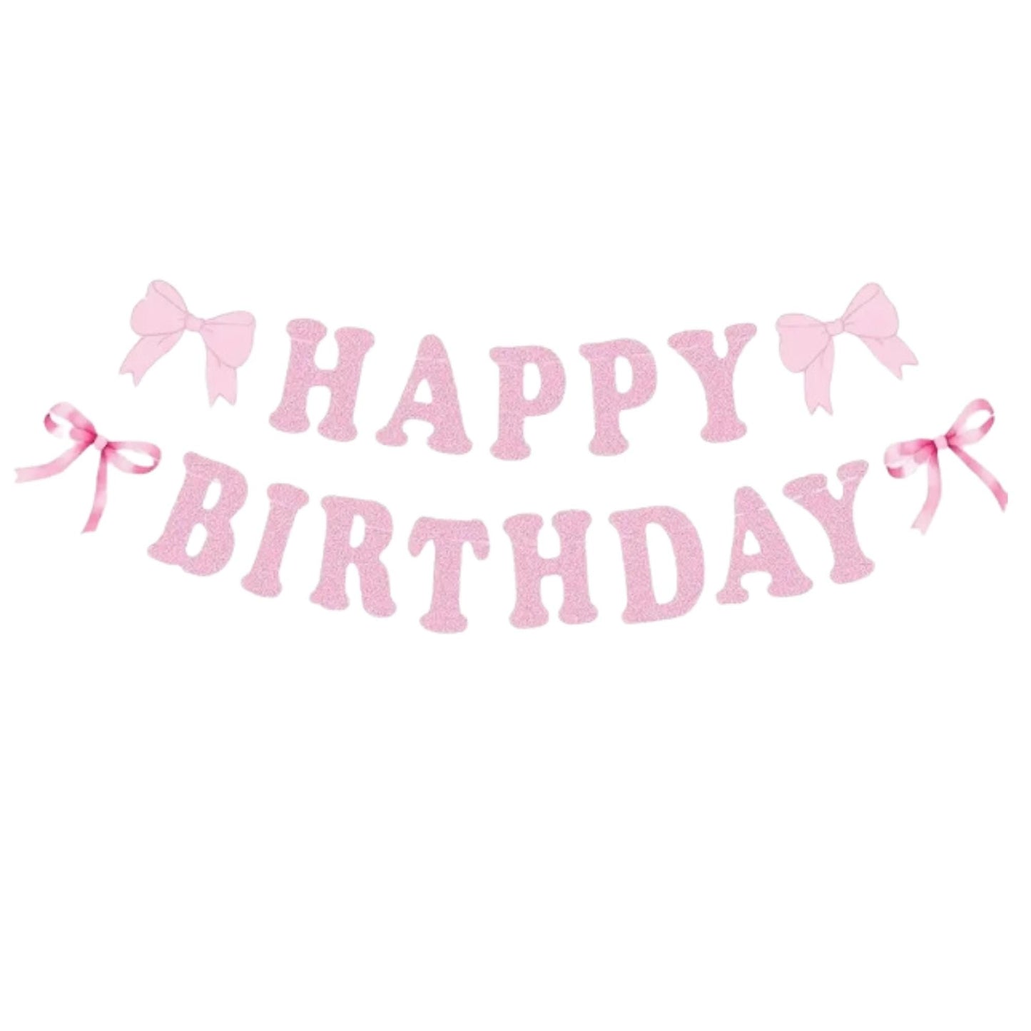 Bow Theme Banner - Coquette Birthday -Pink CoquetteI - Number Balloon Towers - Bow - Bow Birthday - Bow Birthday Decorations