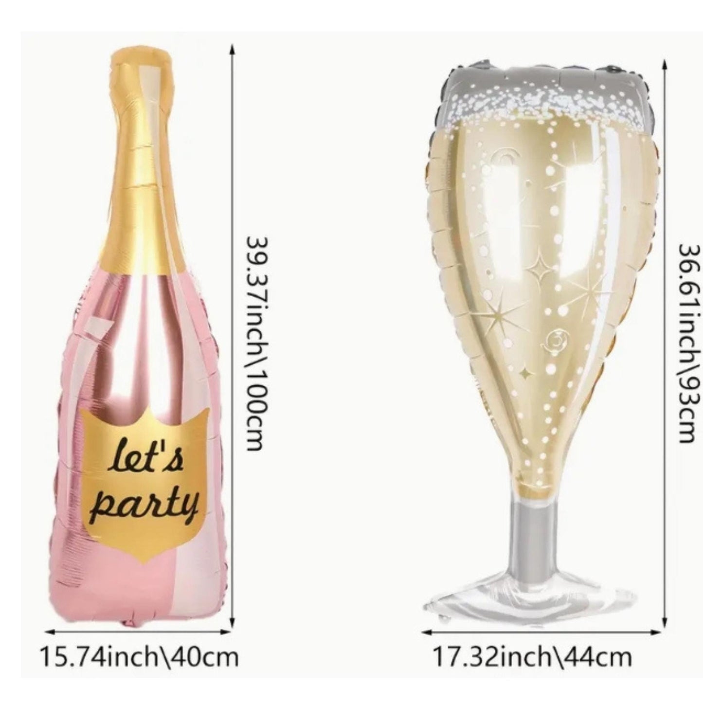 Champaign Glass Balloon 10 Pack - Champaign Balloon - Bachelorette Balloon - Champagne Bottle Balloon - Champagne Bottle Balloon