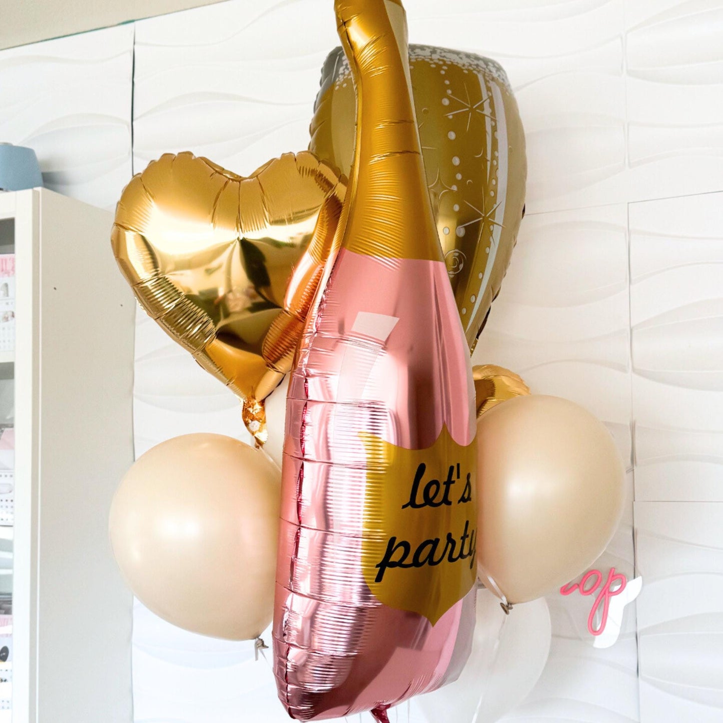 Champaign Glass Balloon 10 Pack - Champaign Balloon - Bachelorette Balloon - Champagne Bottle Balloon - Champagne Bottle Balloon