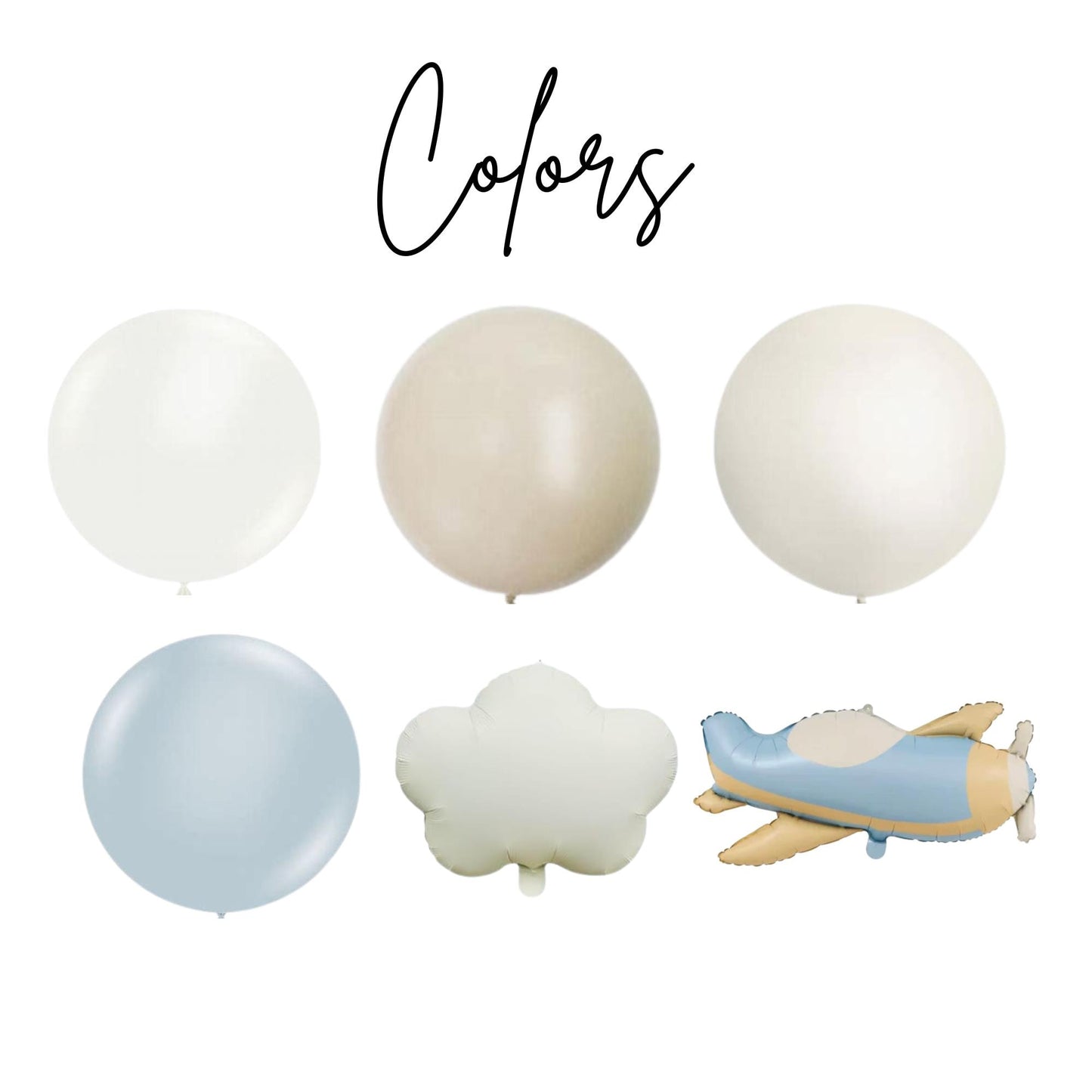 Time Flys Plane 10 Pack Of Balloons - Plane Balloons - Plane Birthday - Times Flys Birthday Decor - Plane Balloons - Times Flys Balloons
