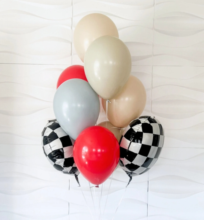 Race Car Theme Balloons - Two Fast Balloons - 1st Lap Balloons - Frist Lap Around The Track Theme Birthday - 10 Pack Of Balloons - Race Car