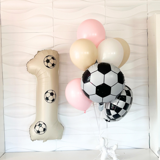 Soccer Ball Themed Balloons - 10 Pack Of Balloons  With Number - Soccer Party- Soccer Themed Birthday Party - Soccer Party