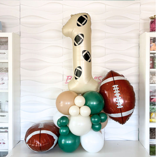 First Down Number Balloon Tower-In my football era - Football 1st Birthday Balloon column -First Down Birthday -Touchdown Party -First Down