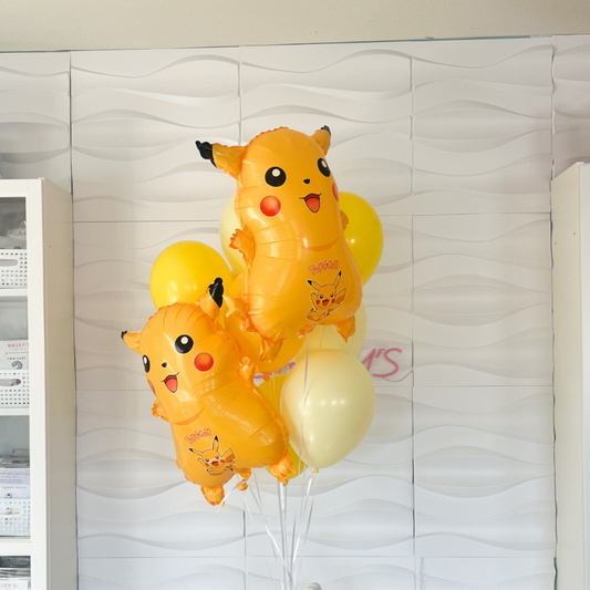 Pikachu Balloons - Pokémon Balloons - Pokémon Birthday - 10 Pack Of Balloons - Pokémon Birthday Decor - Pikachu Birthday