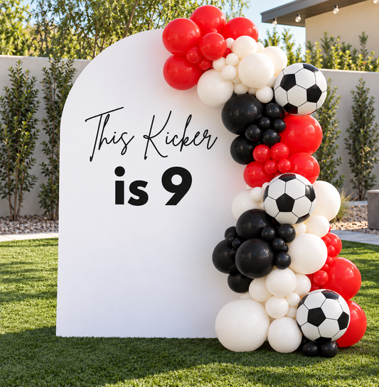 Soccer Ball Balloon Garland - Soccer Ball Themed Birthday Decoration - Sports Balloons - Balloon Garland -Soccer Birthday Party-Lets Kick It
