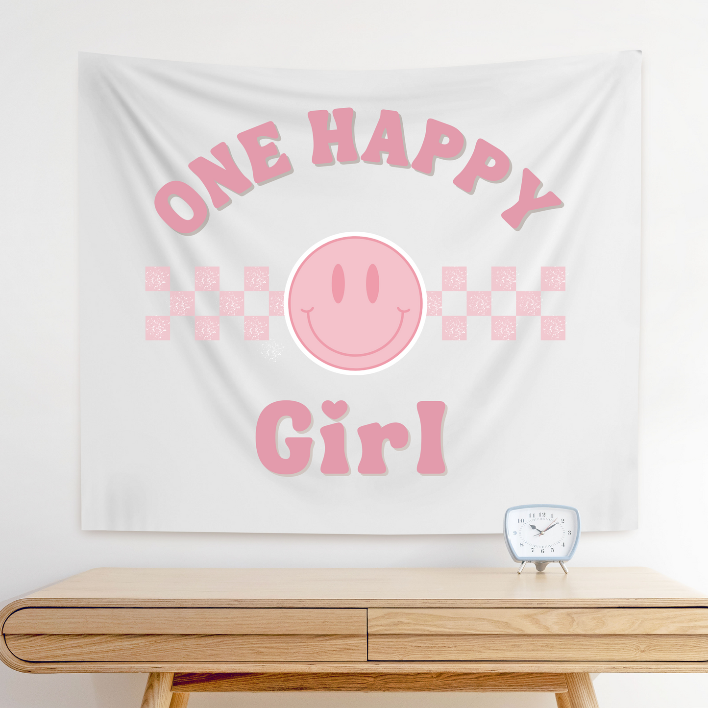 One Happy Girl Themed Birthday - One Happy Girl Wall Backdrop - Tapestry - One Happy Babe - One Happy Girl Party- One Happy Girl Decor